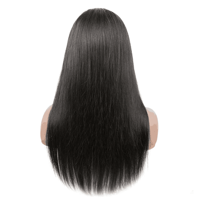 (BUY 2 PAY 1)ZSF Hair Straight Invisble Glueless Lace Closure Wig Unprocessed Human Virgin Hair 1Piece Natural Black