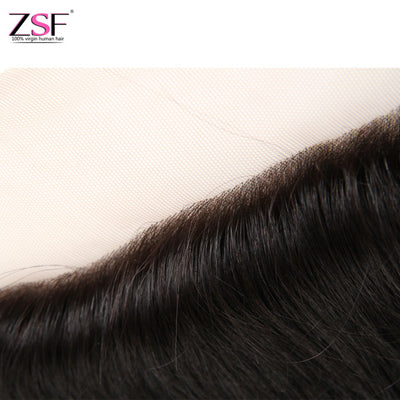 ZSF Hair Lace Frontal Closure Body Wave 13x4/13*6 Free Part 1piece Natural Black 10A