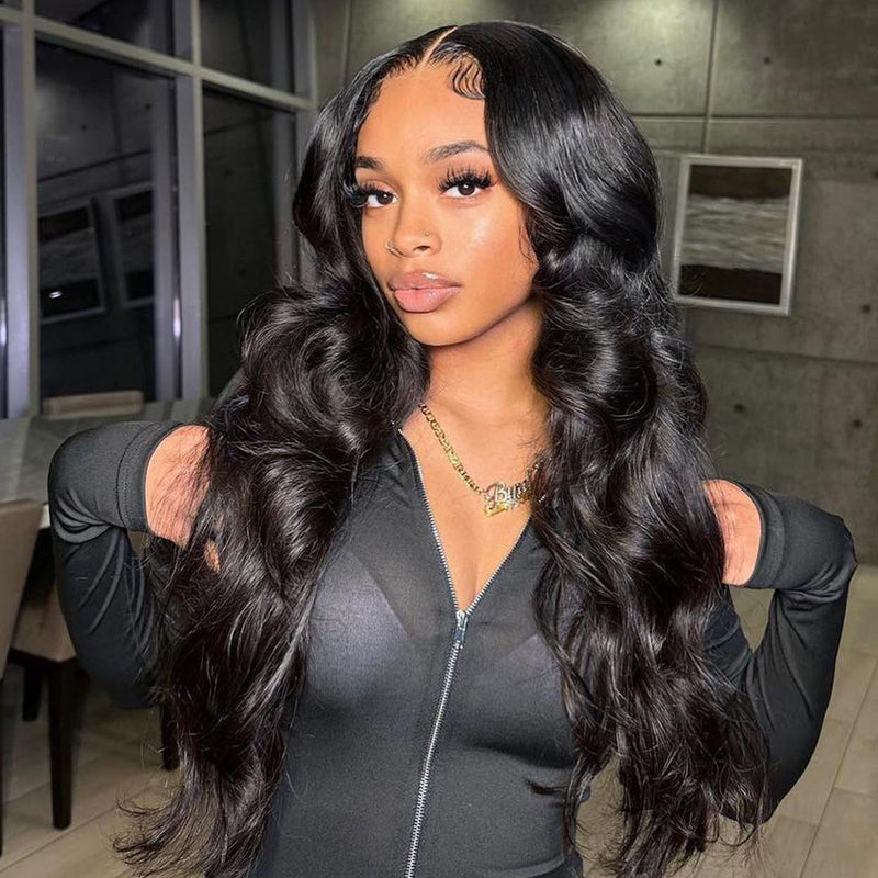 ZSF Ready To Go Glueless HD Lace Closure Wig Body Wave Pre-bleached Knots