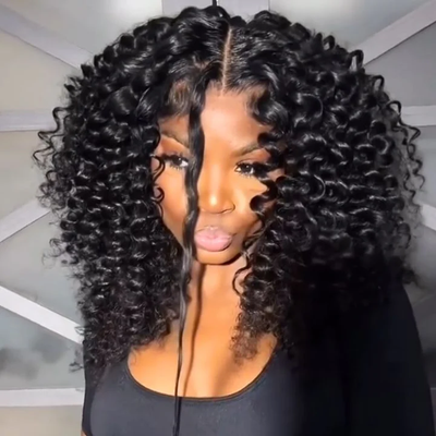 ZSF New Wand Curls Wear And Go Glueless 6*4.5 HD Lace Wig Melted All Skins Pre Cut Pre-plucked Hairline