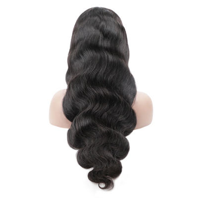 (BUY 2 PAY 1)ZSF Hair Body Wave Invisble Glueless Lace Closure Wig Unprocessed Human Virgin Hair 1Piece Natural Black
