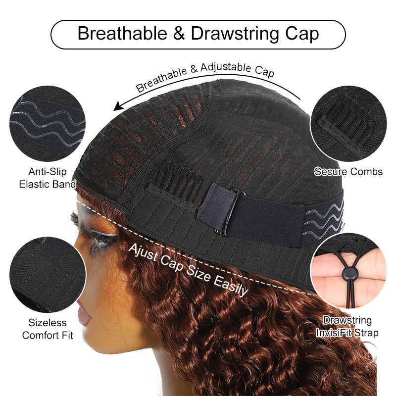 ZSF Hair 3-In-1 Half Wig Flip Over Burmese Curly 33