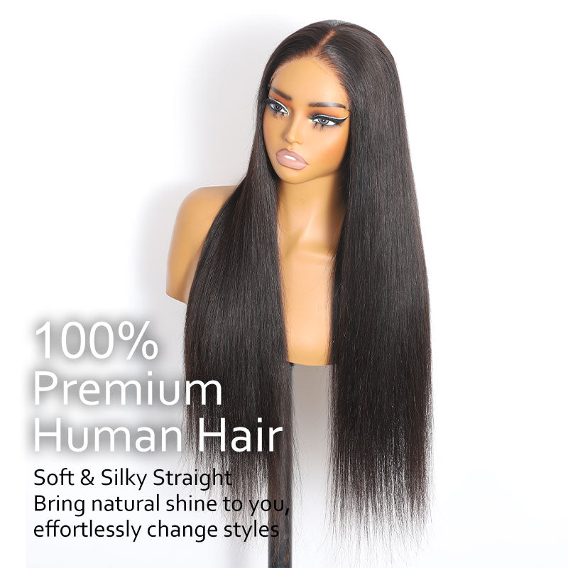 ZSF 6*6/7*7 HD Lace Silky Straight Glueless Invisible Drawstring Wig Human Hair Beginner Friendly