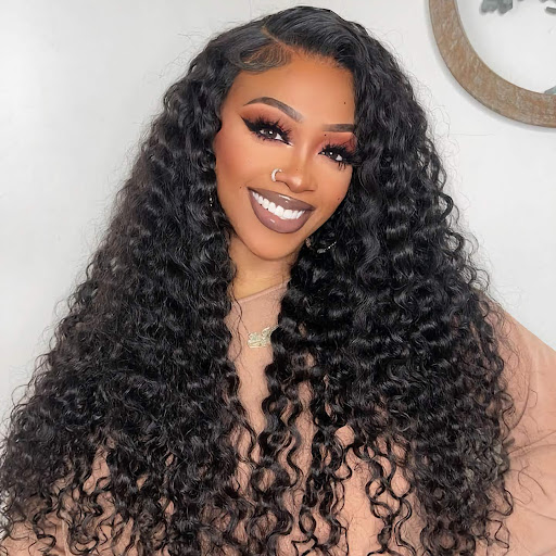 ZSF Deep Wave/Curly  9×6 HD Lace Wear Go Wig M-Cap Pre-Bleached Natural Hairline Pre-Cut