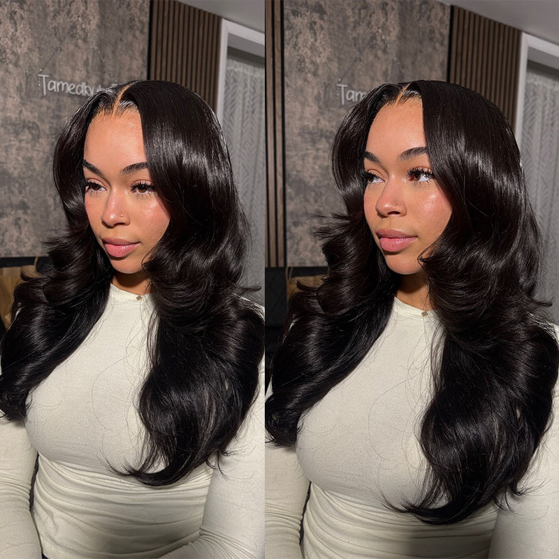 ZSF Body Wave Invisible 13*6 HD Lace Frontal Wig Real Human Hair Natural Hairline