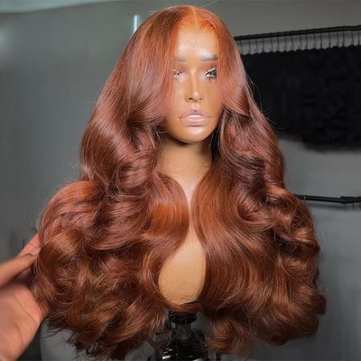 ZSF Auburn Brown Pre-everything Body Wave Invisible Knots Pre-pluck Hairline