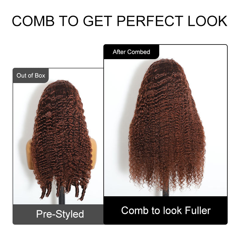ZSF Hair 3-In-1 Half Wig Flip Over Burmese Curly 33