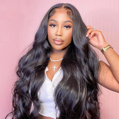 ZSF Put On&Go Wig Body Wave Glueless 4*4 HD Lace Closure Wig Beginner Friendly Hair 1 Piece