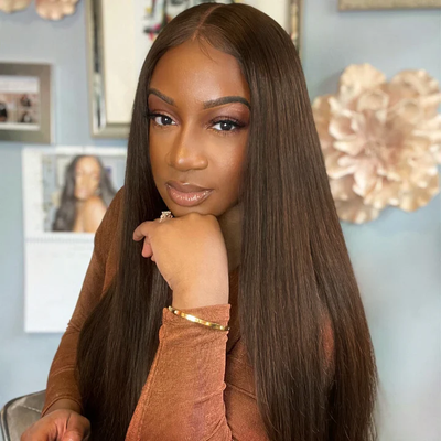 ZSF 7*5 Glueless Straight HD Lace Wear Go Wig Tiny Knots Pre-Bleached