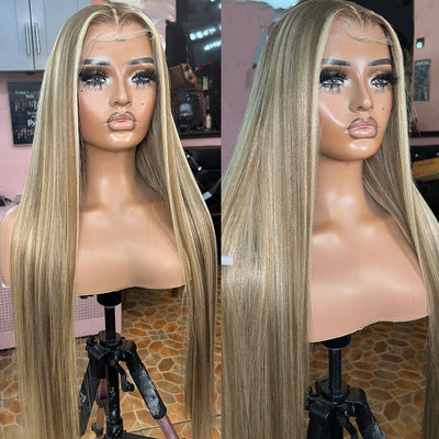 ZSF Exclusive Original Blonde Highlight P10/613 Body Wave Colored Lace Frontal Human Wigs