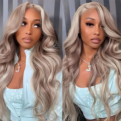 ZSF Hair Exclusive Original Blonde Highlight Lace Front Human Hair Wigs #P18/613 Blonde Hair With Highlights For Sale