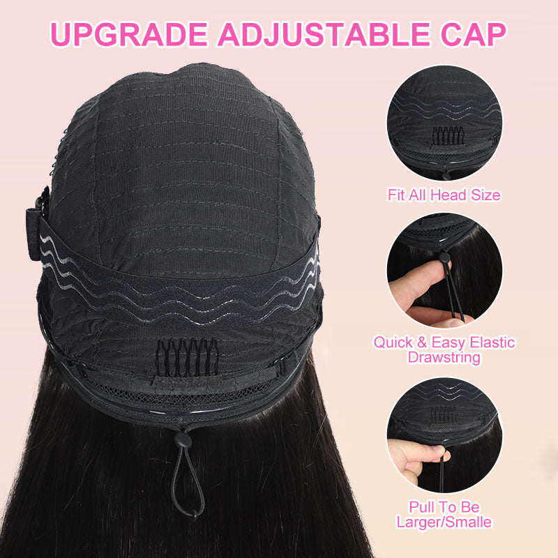 (BUY 1 GET 1 Free)ZSF Upgrade 7*5 Glueless Balayage Highlights Black Honey Blonde P1b/27 Body Wave Drawstring Lace Wig Pre-Cut Lace