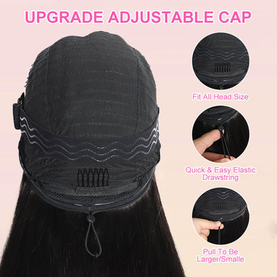 ZSF Put On&Go Wig Body Wave Glueless 4*4 HD Lace Closure Wig Beginner Friendly Upgrade Drawstring Hair 1 Piece Pre-Cut Lace