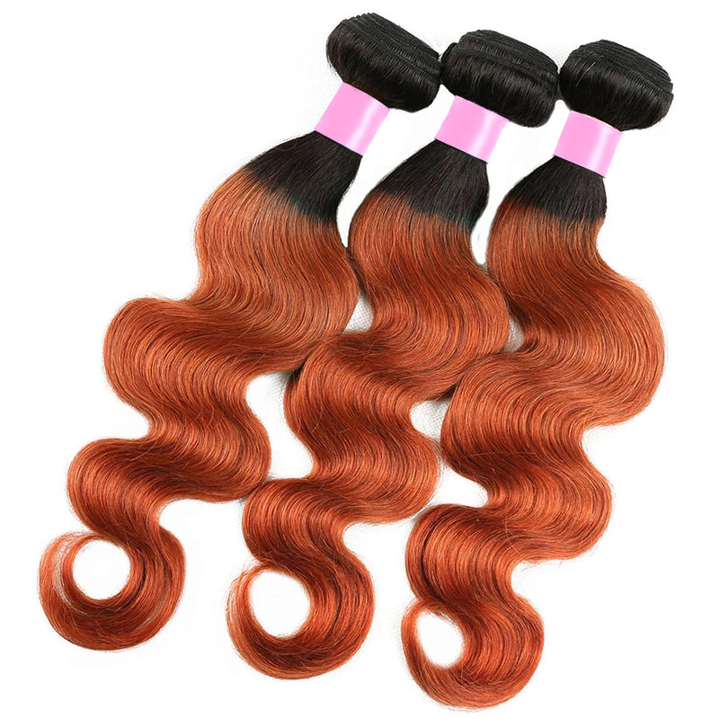 ZSF Hair 8A Grade T1b/350 Ginger Hair Bundles Hair Weave 1bundle