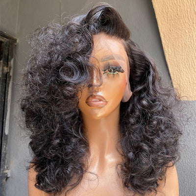 ZSF Fashion Looking Hair HD Lace Frontal Wig Curly Lace Wig Long Hair
