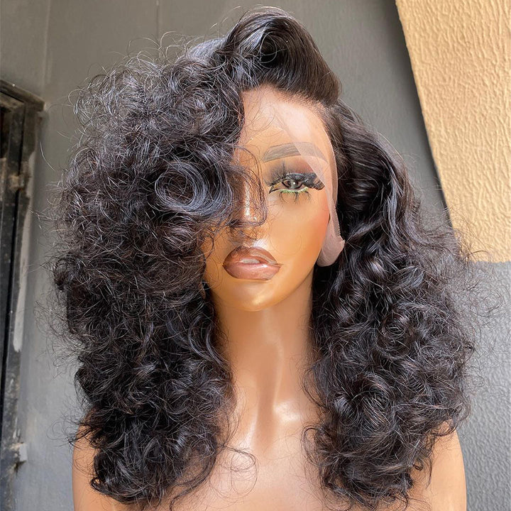 ZSF Fashion Looking Hair Spring Curl HD Lace Frontal Wig Curly Lace Wig Long Hair