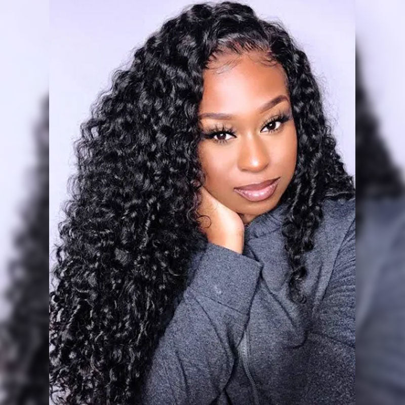 (BUY 1 GET 1 Free)ZSF Burmese Curly Hair Lace Wig Burmese Wig Virgin Hair Unprocessed Human Hair