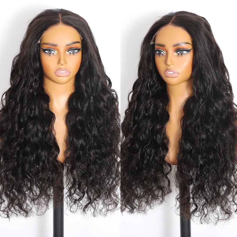 ZSF Hair 6*6/7*7 HD Lace Closure Wig Loose Wave Ready Go Glueless Wig Drawstring Virgin Hair Unprocessed Natural Black