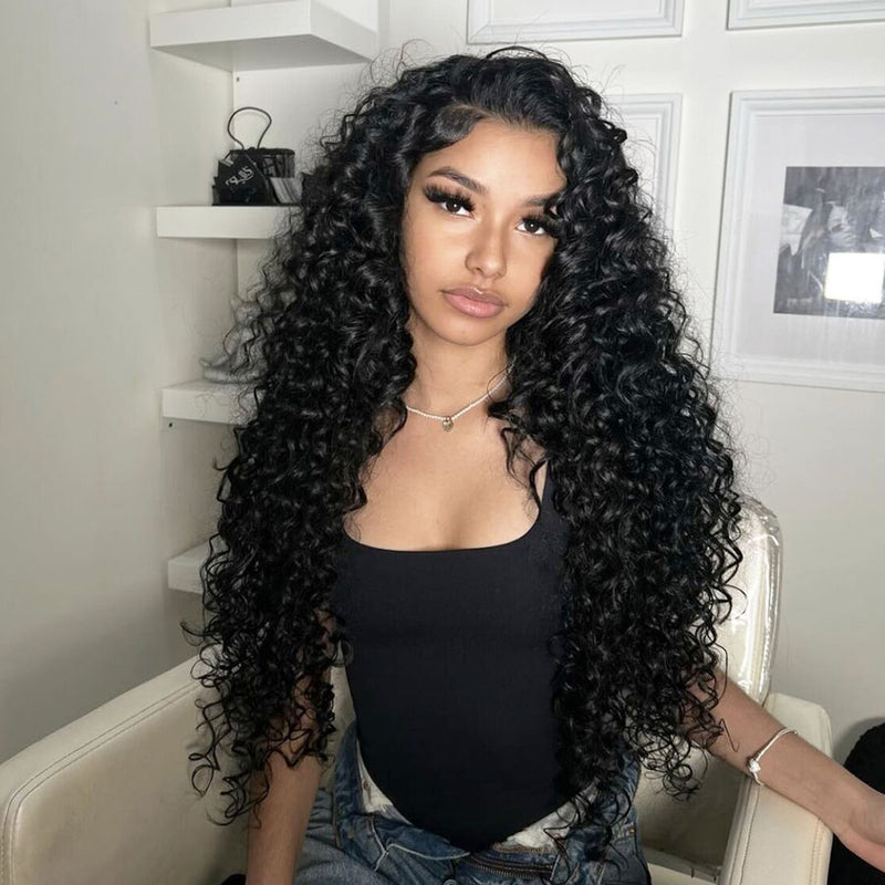 ZSF Pixie Curly HD Lace Frontal Wig Curly Lace Wig Long Hair