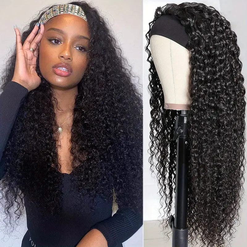 (Clearance Sale) ZSF Hair Headband Wig Deep Wave For Women No Glue & No Sew 1Piece