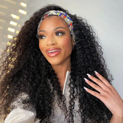 (Clearance Sale) ZSF Hair Headband Wig Deep Wave For Women No Glue & No Sew 1Piece