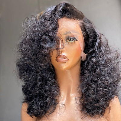 ZSF Fashion Looking Hair Spring Curl HD Lace Frontal Wig Curly Lace Wig Long Hair