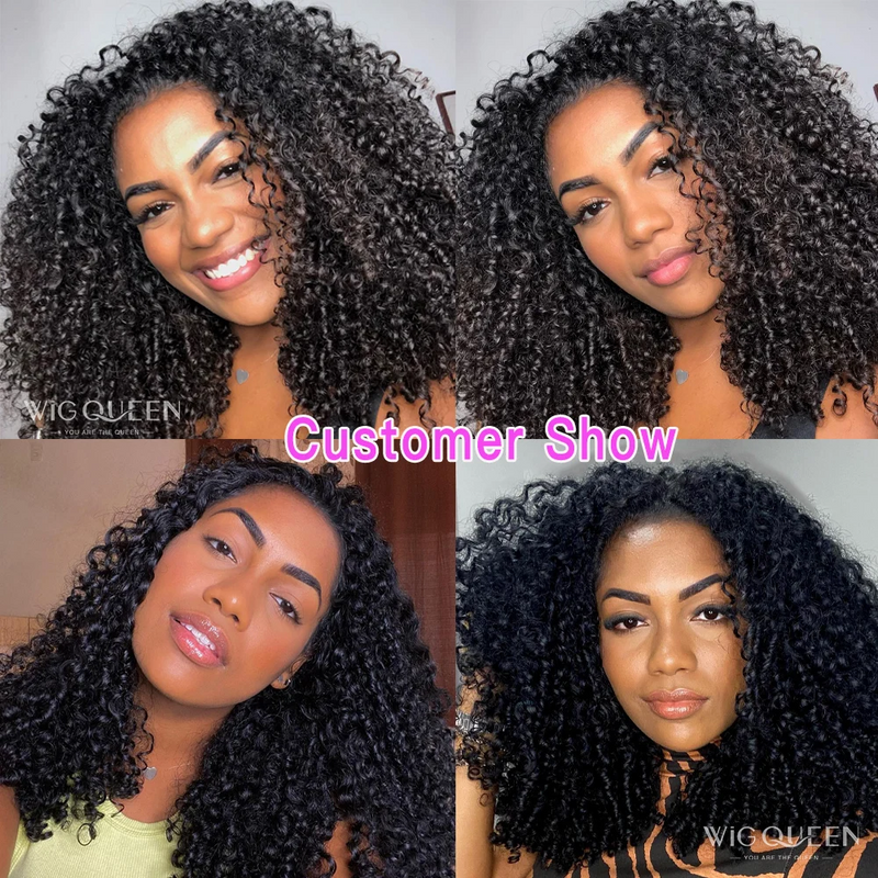 ZSF Hair 8A Grade Pixie Curly Virgin Hair 3Bundles With Lace Frontal Natural Black