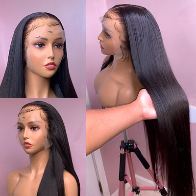 40" ZSF Hair Lace Frontal Wig Virgin Hair Unprocessed Human Hair 1Piece