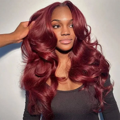 (BUY 1 GET 1 Free) ZSF 6*4.5 Glueless Curtain Bangs HD Lace Body Wave Wig Pre-Bleached Natural Hairline