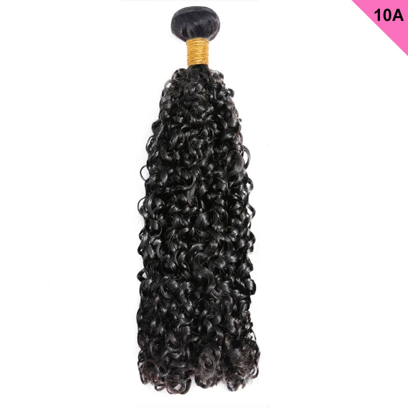 ZSF Grade 10A Hair Pixie Curly 100% Unprocessed Human Hair Weave 1Bundle Natural Black