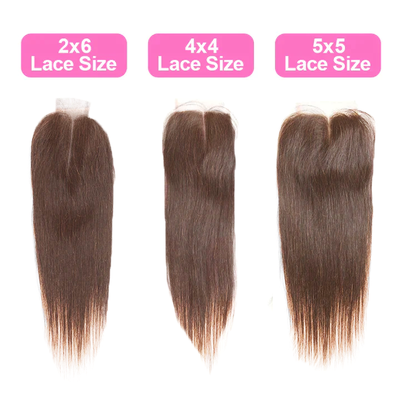 ZSF Chocolate Brown #4 Body Wave Virgin Hair 3Bundles With Lace Closure Human Hair