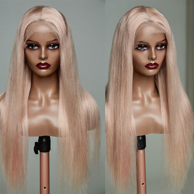 (BUY 1 GET 1 Free) ZSF New Arrival Ash Blonde Straight Human Hair Lace Frontal Wig Plucked