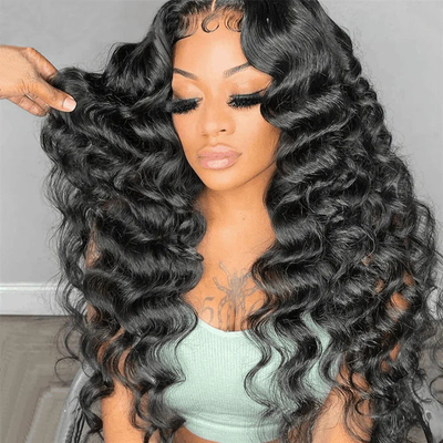 ZSF 9*6 HD Lace Glueless Wig Loose Deep Wave Pre-Cut Tiny Knots Natural Hairline Human Hair