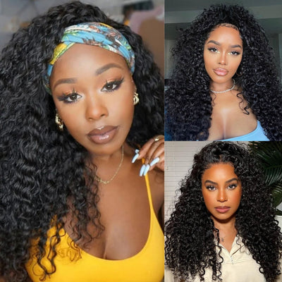 ZSF 3 In 1 Half Wig |Flip Over Burmese Curly Install Half With Drawstring Glueless Beginner Friendly
