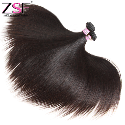 ZSF 10A Grade Straight Virgin Hair 4Bundles With Frontal 100% Human Hair Natural Black