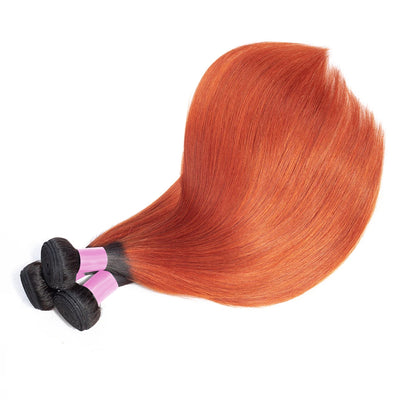ZSF Hair 8A Grade T1b/350 Ginger Hair Bundles Hair Weave 1bundle