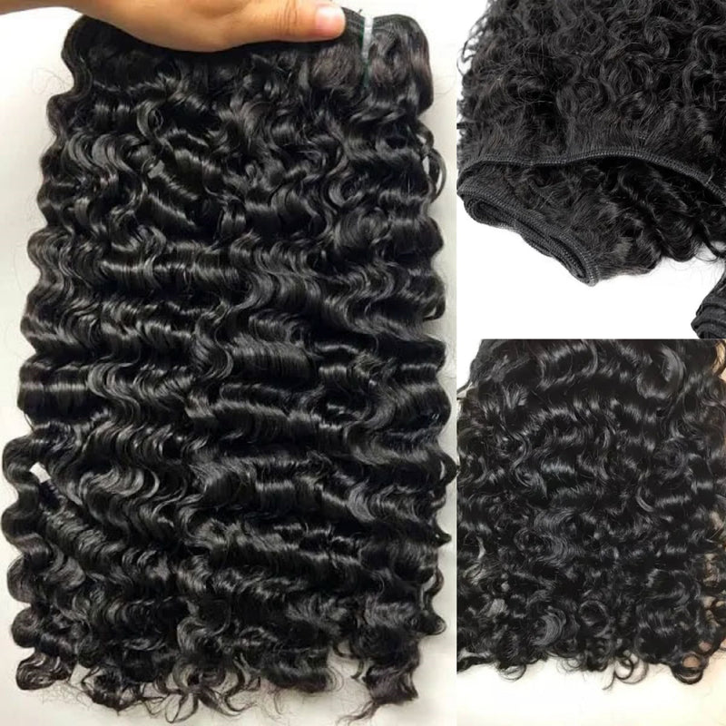 ZSF Hair Grade Double Drawn Hair Burmese Curl 1Bundle 100% Unprocessed Human Hair Weave Extensions