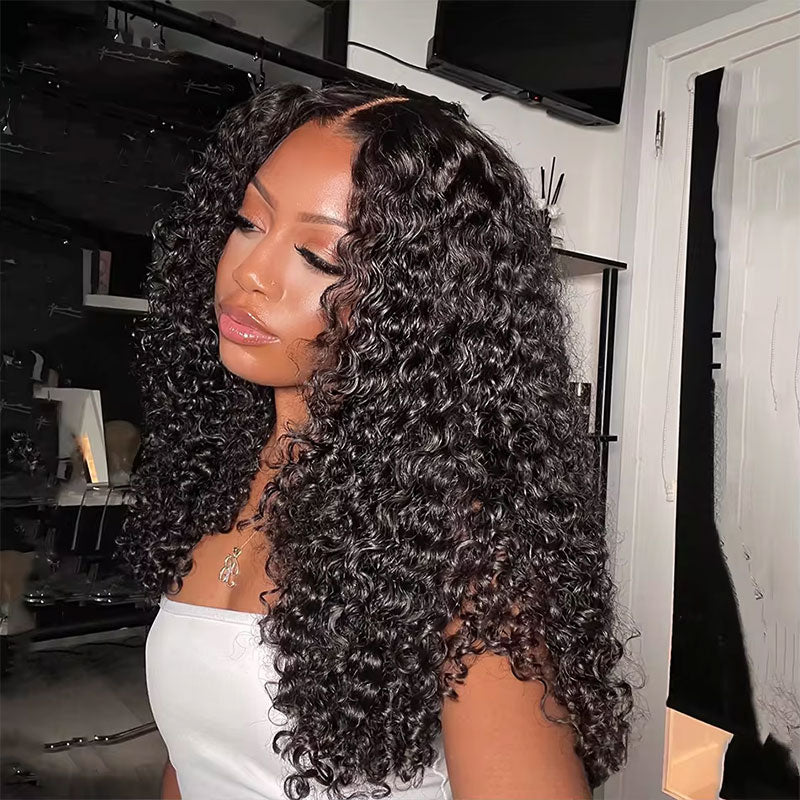 (BUY 1 GET 1 Free) ZSF Pixie Curly HD Lace Frontal Wig Curly Lace Wig Long Hair