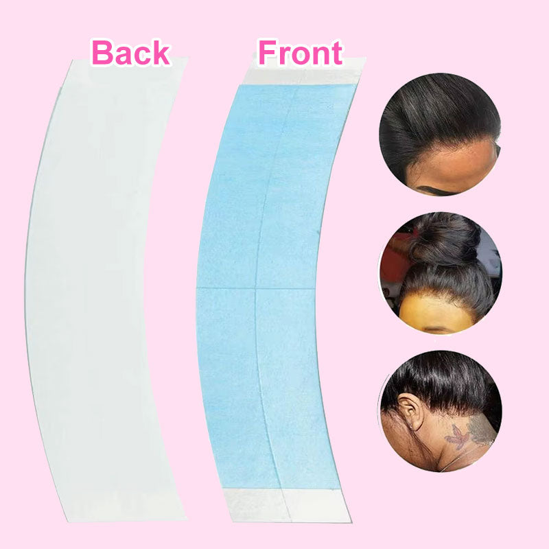 (Not Single Sale)ZSF Blue Double Sided Waterproof Lace Wigs Adhesive Tape Strips for Lace Front Wig 20 Pcs Flash Sale