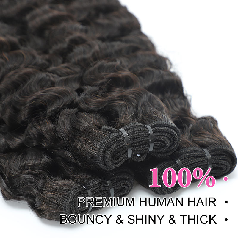 ZSF Hair Grade Double Drawn Hair Burmese Curl 1Bundle 100% Unprocessed Human Hair Weave Extensions
