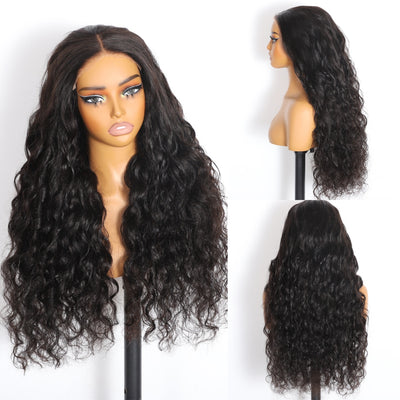 ZSF Hair 6*6/7*7 HD Lace Closure Wig Loose Wave Ready Go Glueless Wig Drawstring Virgin Hair Unprocessed Natural Black