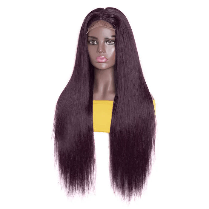 (Clearance Sale)ZSF 99j Straight Lace Wig Brazilian Colored Human Virgin Hair One Piece