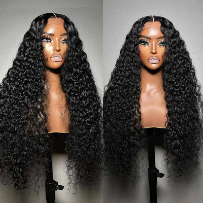 (BUY 1 GET 1 Free)ZSF Burmese Curly Hair Lace Wig Burmese Wig Virgin Hair Unprocessed Human Hair
