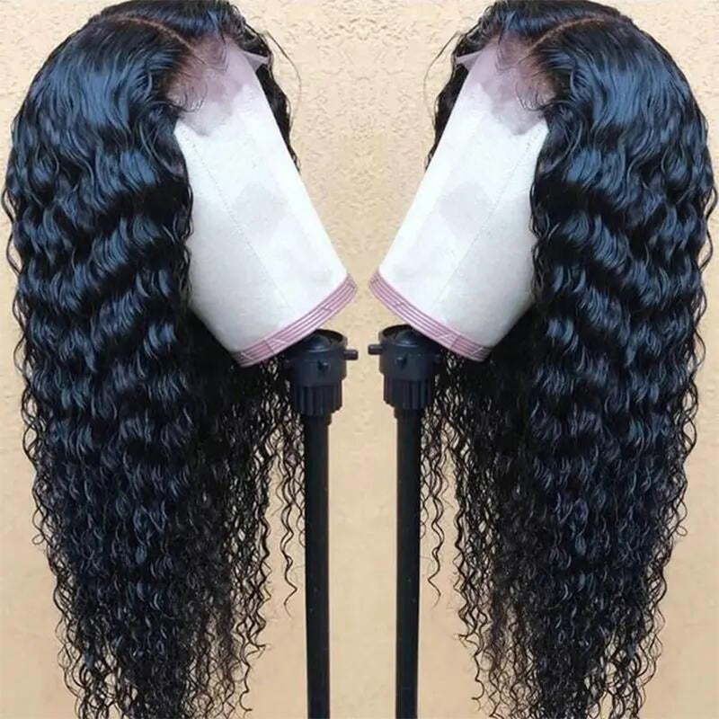 ZSF Hair Breathable Air Cap Deep Curly  Glueless  4*4/5*5/4.5*6 HD Lace Closure Beginner Friendly Unprocessed Human Virgin Hair 1Piece Natural Black