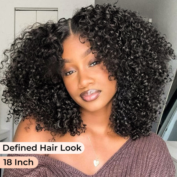 ZSF Kinky Curly Glueless Ready To Go Wig 5*5 HD Lace Wig Real HD Lace 100% Human Virgin Hair