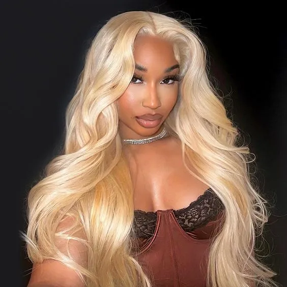 【Deals】 ZSF Russian HD 613 Blonde Body Wave Virgin Hair Preplucked With Baby Hair Natural Hairline