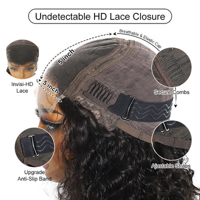 ZSF  Burmese Curly Hair HD Lace Closure Burmese Wig Virgin Hair Unprocessed Human Hair