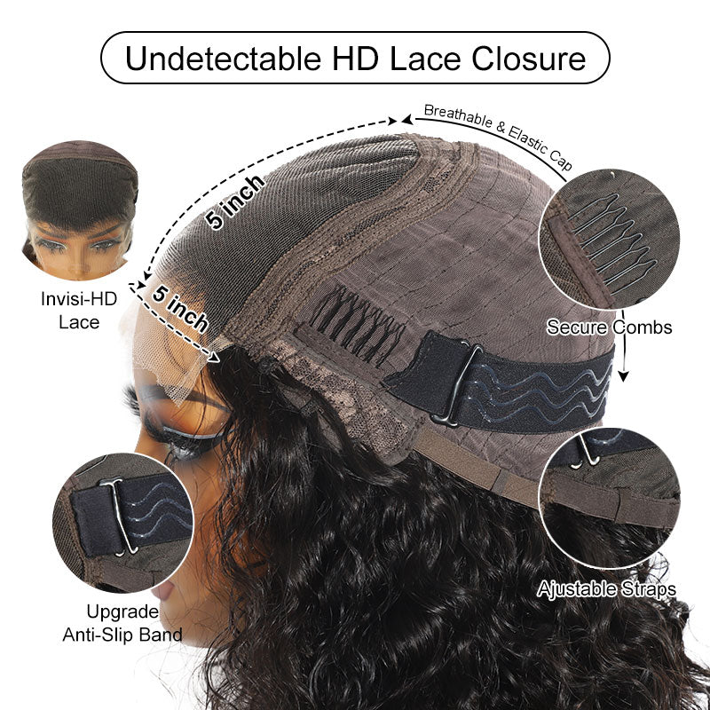 ZSF  Burmese Curly Hair HD Lace Closure Burmese Wig Virgin Hair Unprocessed Human Hair