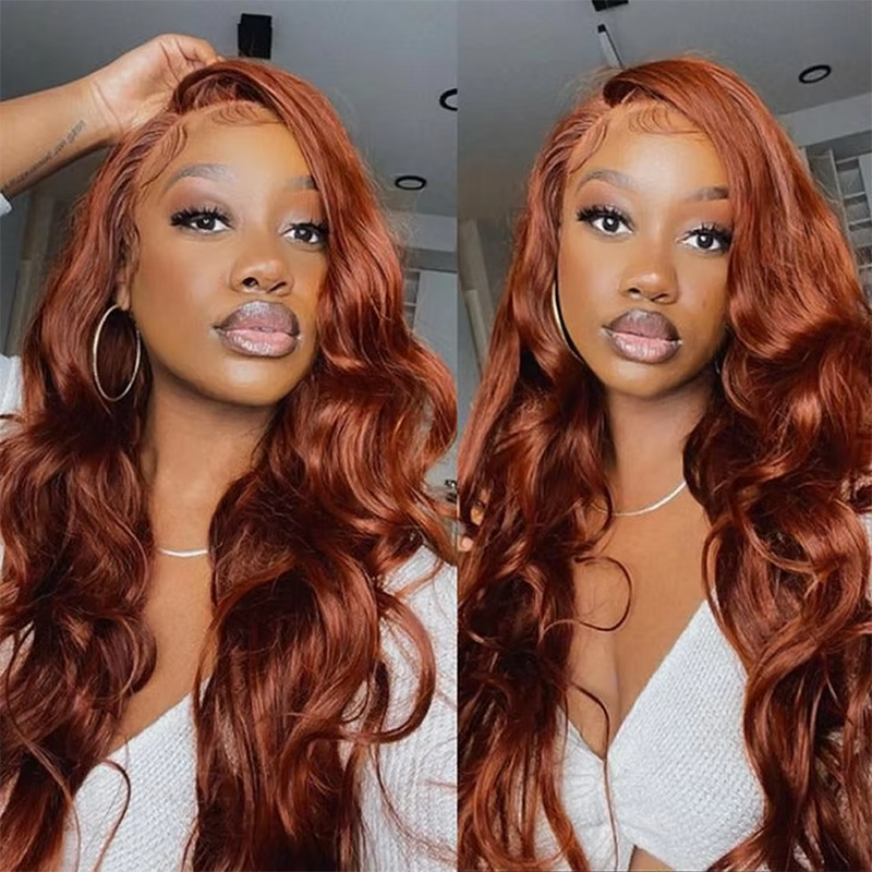 ZSF Auburn Brown Pre-everything Body Wave Invisible Knots Pre-pluck Hairline