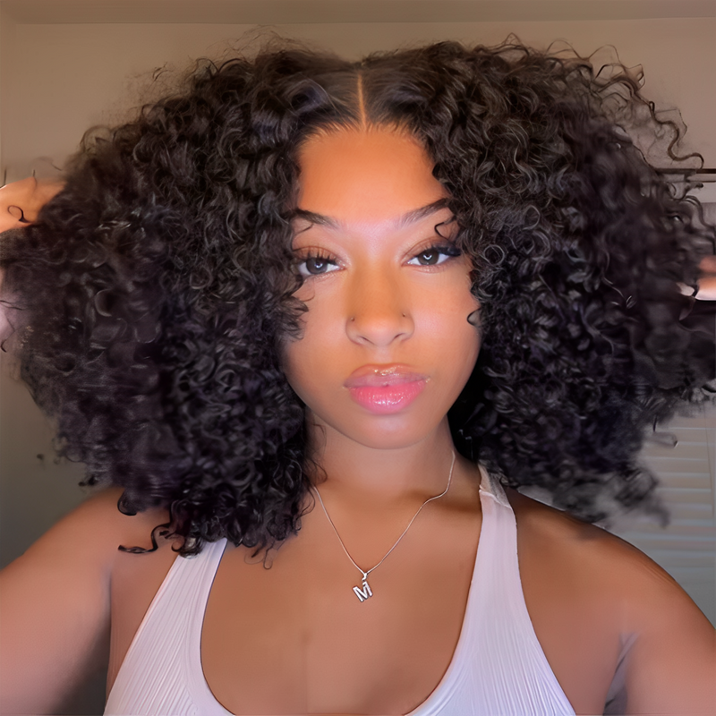 ZSF Bob Kinky Curly 7*5 Glueless HD Lace Wig Real HD Lace 100% Human Virgin Hair